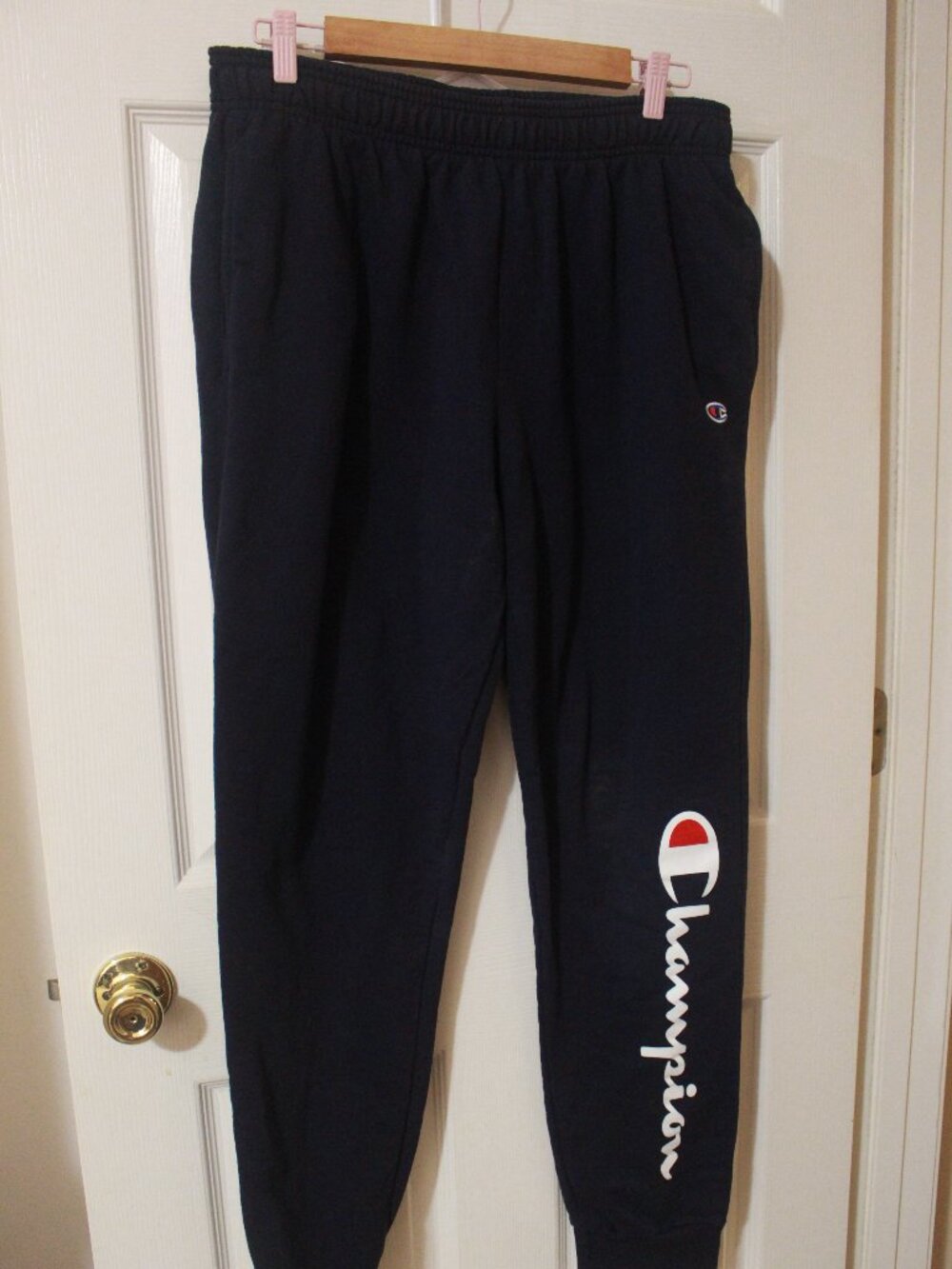 Champion Navy Logo Jogger Sweatpants XL